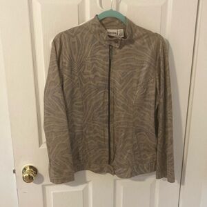 Chico's Tan Zebra Print Jacket